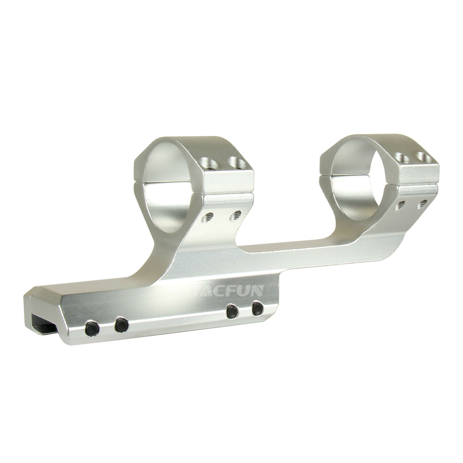 SILVER Slim Offset Cantilever Picatinny Weaver Scope Mounts 1"/30mm W Inserts