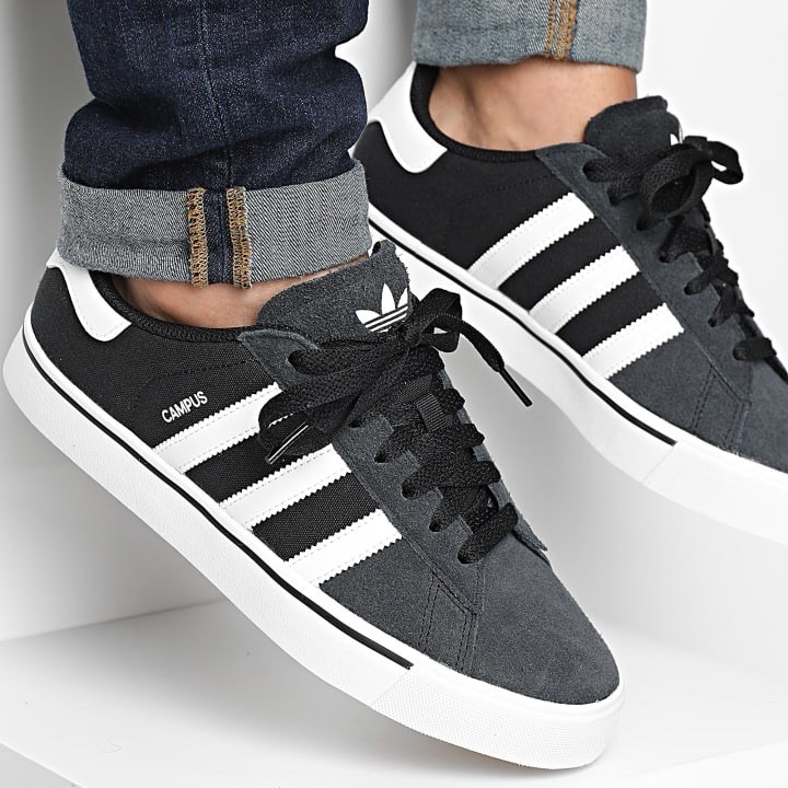 Adidas Originals Campus Vulc Men's Athletic Shoe Black Sneaker Footwear #372