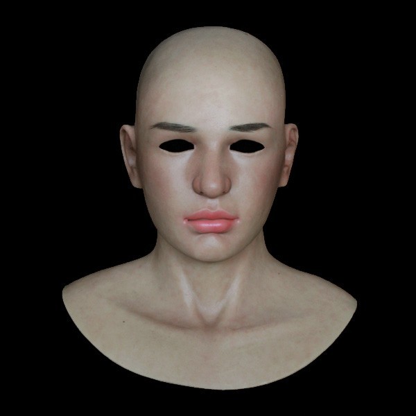 Ultra Realistic Silicone Mask Full Headwear Unisex Mask for Crossdresser Cosplay
