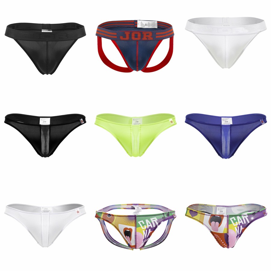 JOR Mens Fashion Lingerie Underwear Jockstraps and Thongs for Men