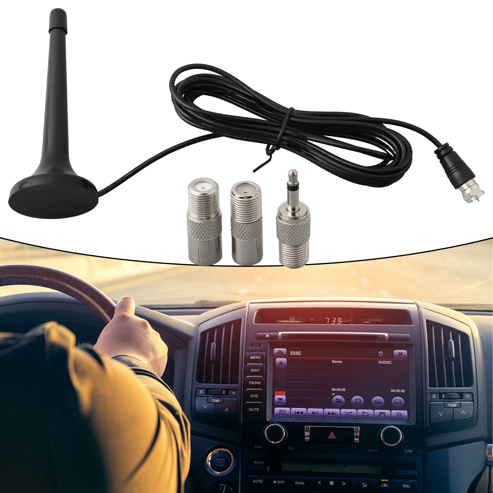Perfect Solution For FM Stereo Systems Magnetic Base Antenna With 3meters Cable