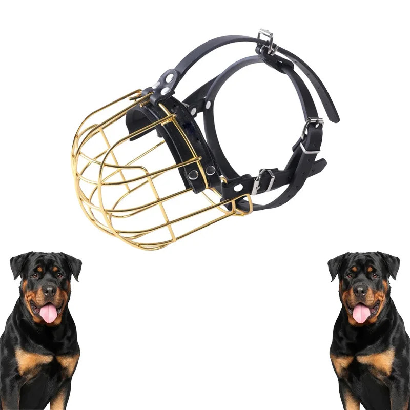 Dog Muzzle Adjustable Robust Pvc/Metal Wire Basket for Large and Very Large Dogs