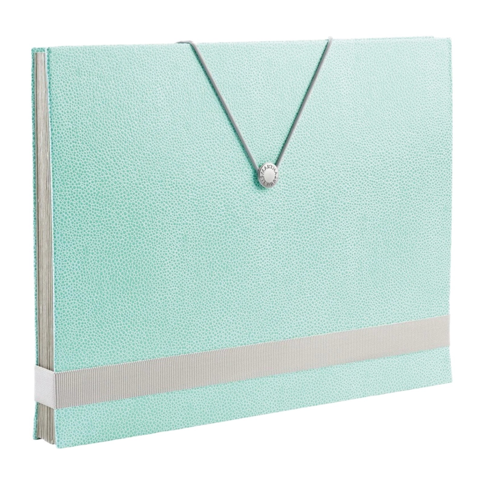 Martha Stewart Avery Accordion File 10 Pockets Letter Size Shagreen Blue