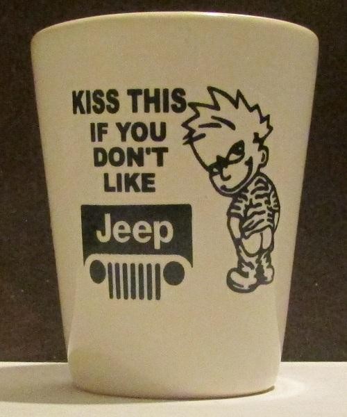 Kiss This Jeep 1½oz. White Shot Glass