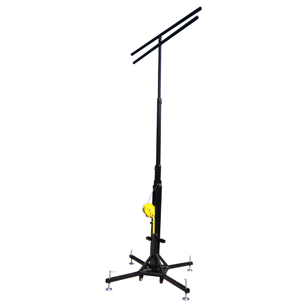 2Pcs Height Adjust 2Layers Stage Bracket with 16 Lights Position Stand 70"-275"