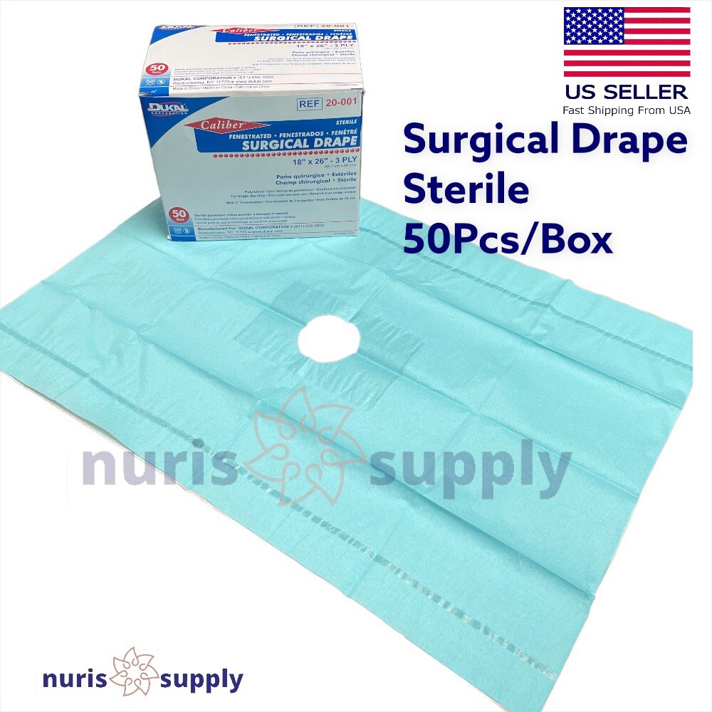 50pcs/Box Sterile Fenestrated Surgical Drape 18x26 Surgical Drapes