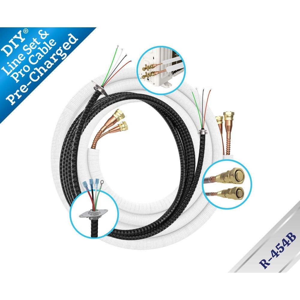 MRCOOL 35ft 1/4x3/8 NoVac QuickConnect Line Set DIY Pro Cable