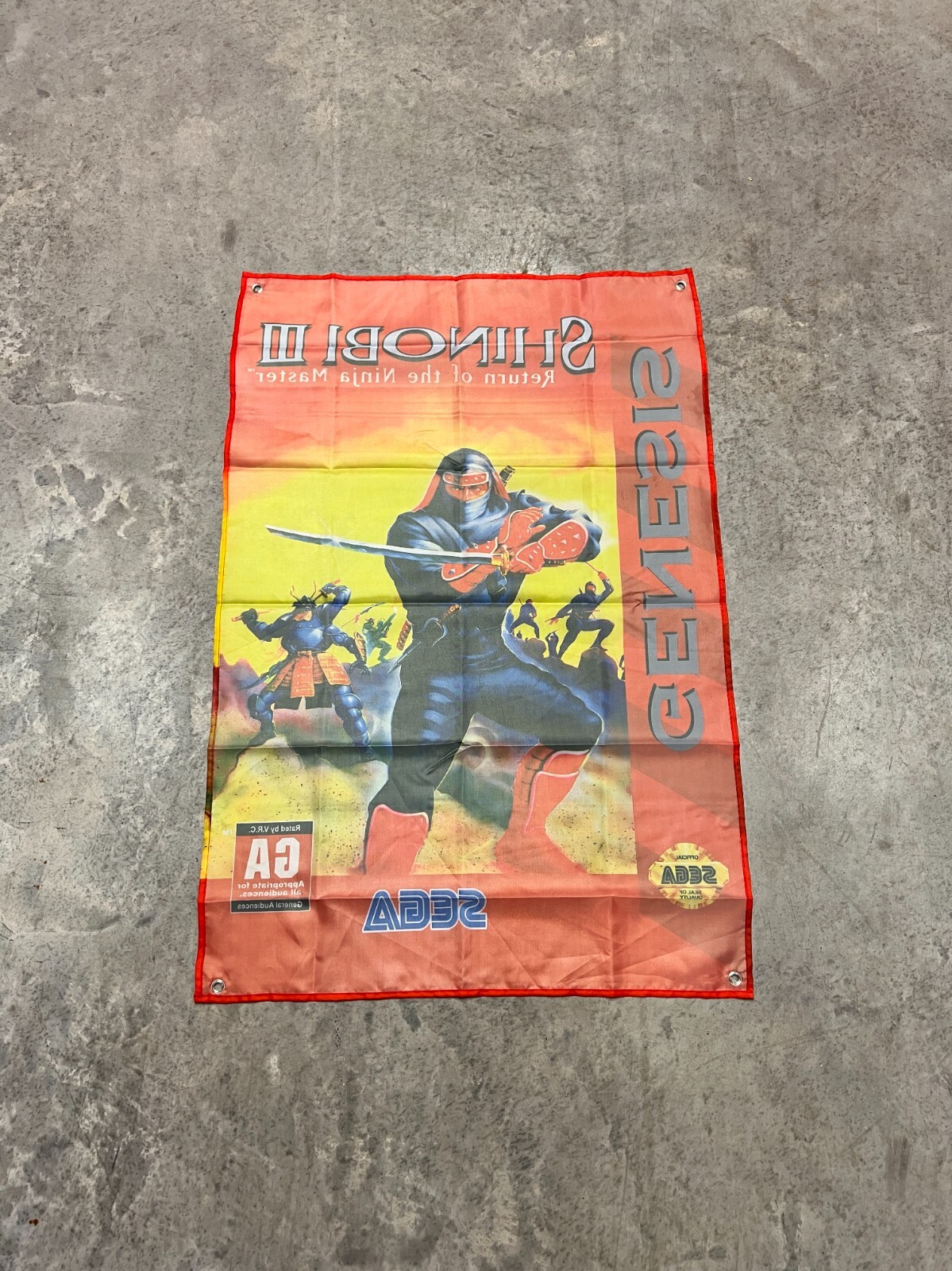 Shinobi 3 Custom Wall Flag Banner Tapestry 2 x 3 Ft, Sega Genesis