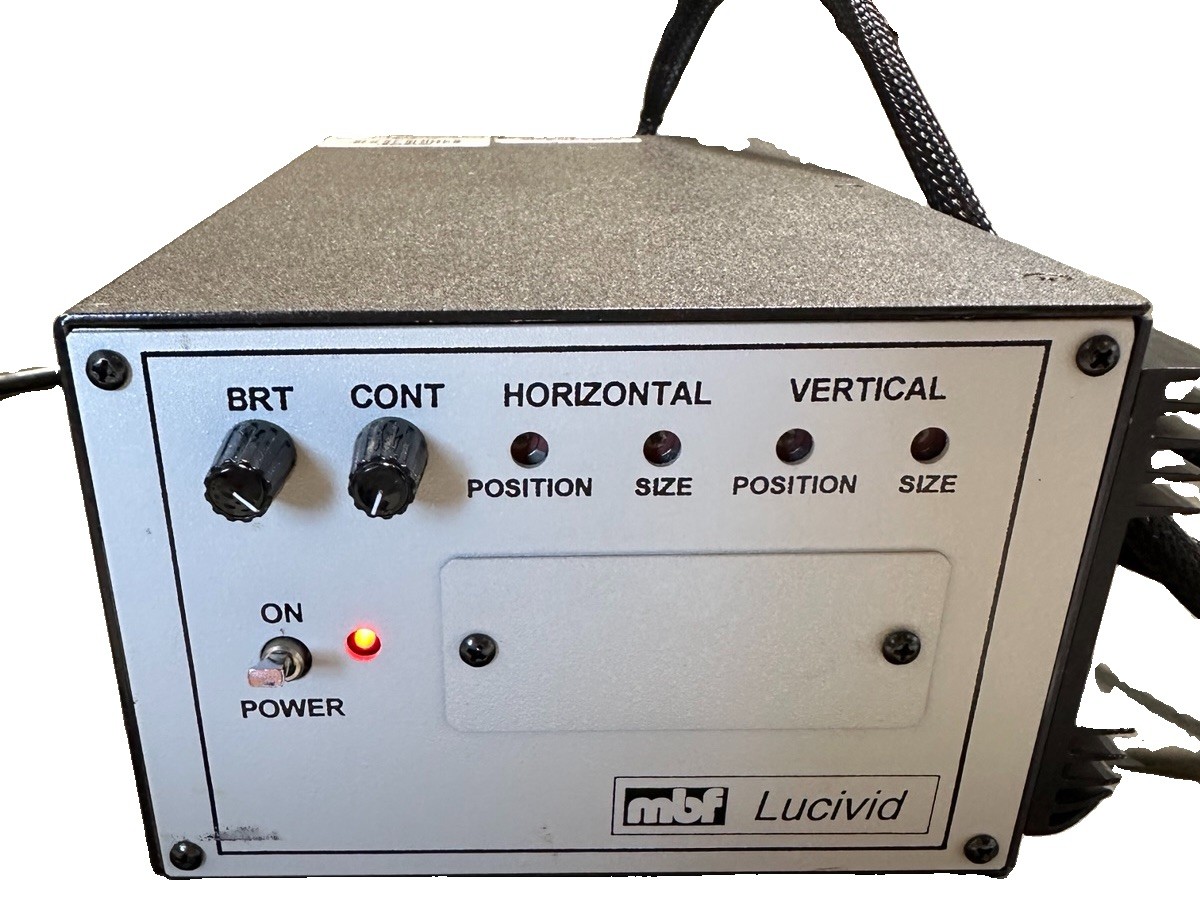 MBF Lucivid Display MR1-103A Microscope Video Overlay System VGA Controller