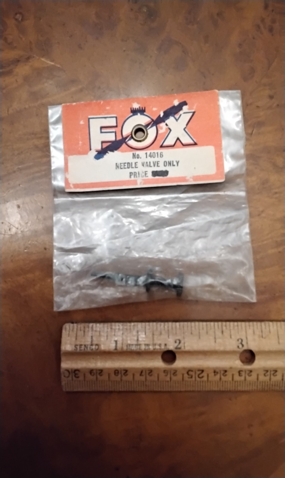 FOX #14016 .40 CONTROL LINE NEEDLE VALVE,  NEW IN PACKAGE