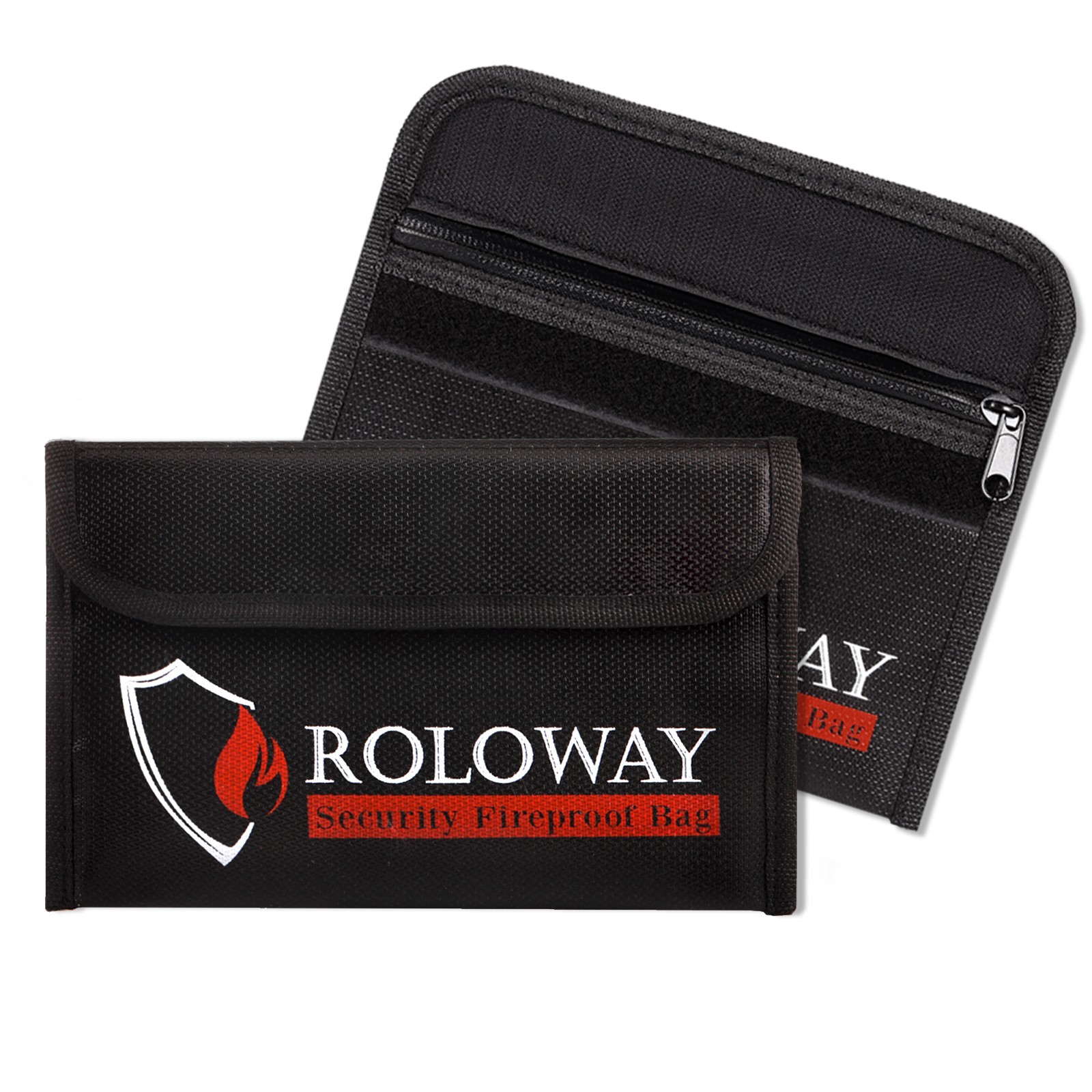 Fireproof Waterproof Money Bag Small Safe Security Document Pouch Cash Storage