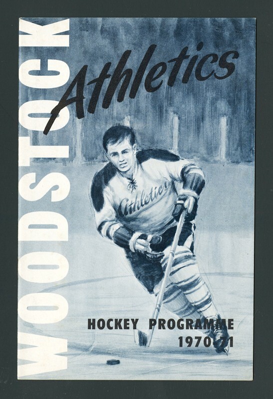 1970-71 WOODSTOCK SENIOR OHA HOCKEY PROGRAMME PROGRAM TIM HORTON'S ADVERTISING