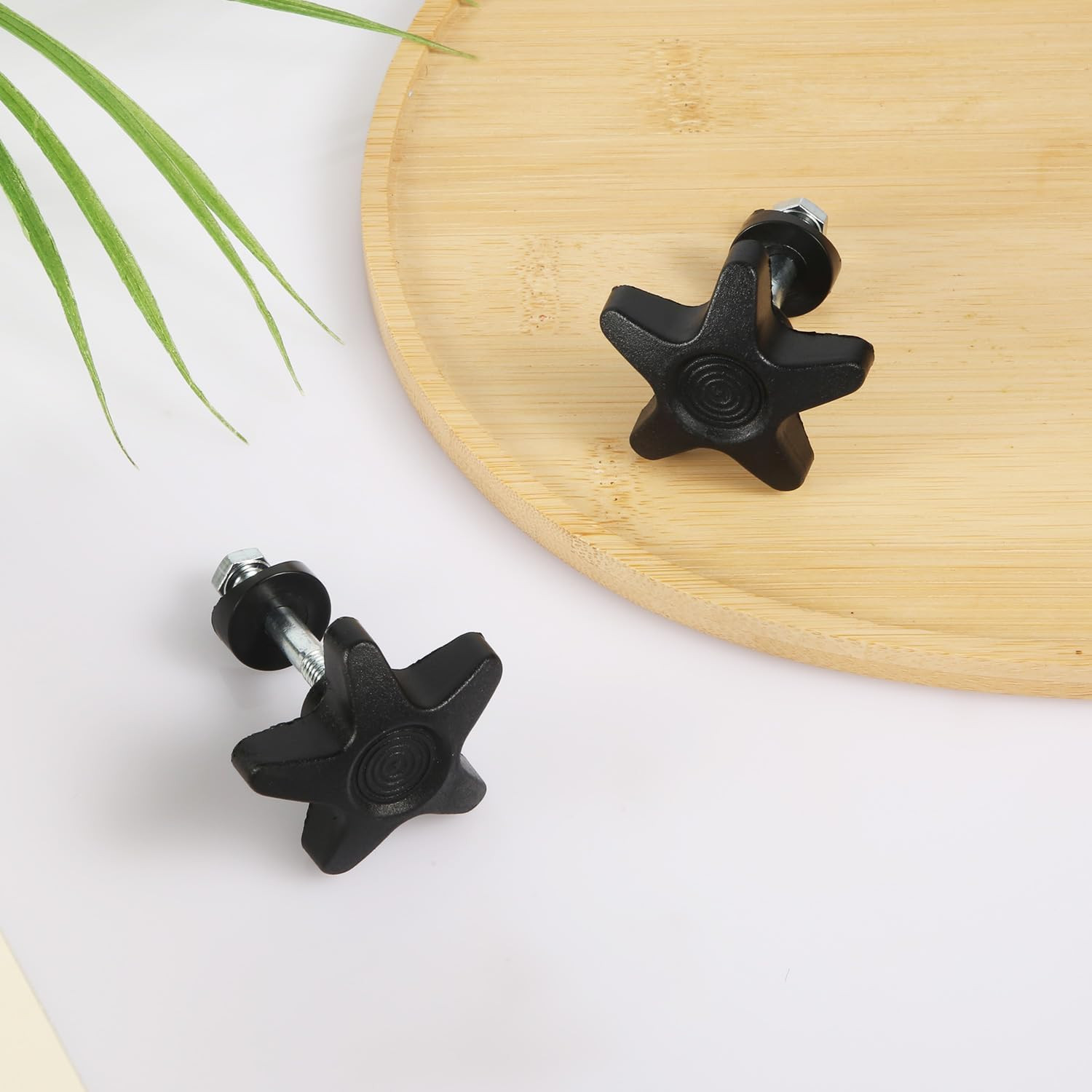 2 Sets Rollator Walker Replacement Knobs, Comfortable Black Plastic Knobs, Unive