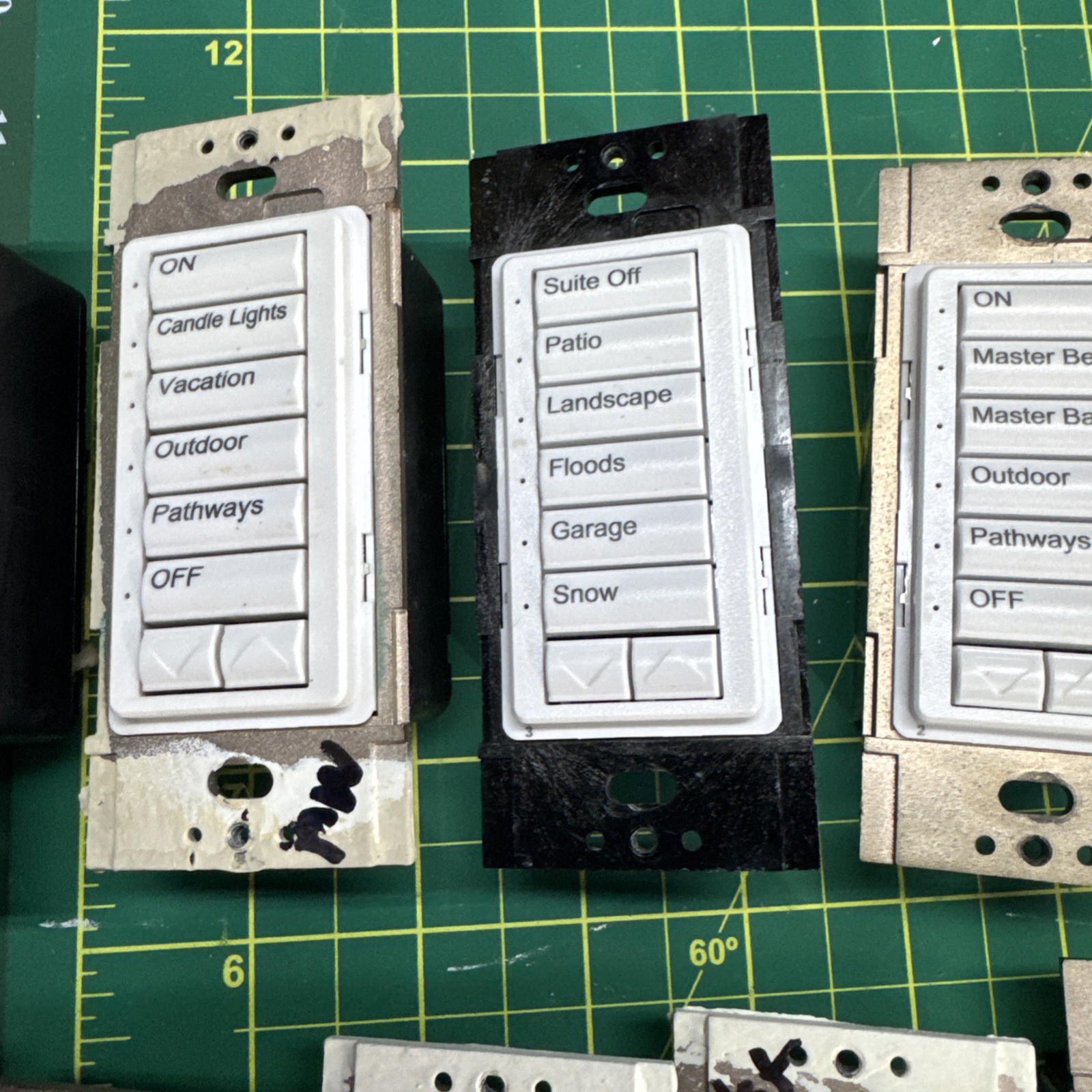 Lutron HomeWorks STWD-5BRL 5 Button Raise Lower Keypad Dimmers