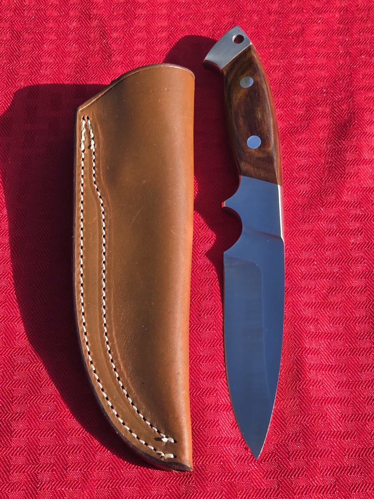 COLTELLO OLIVETTO Hunting Fixed Blade Hunter Knife Handle Italy UNUSED COND EXC