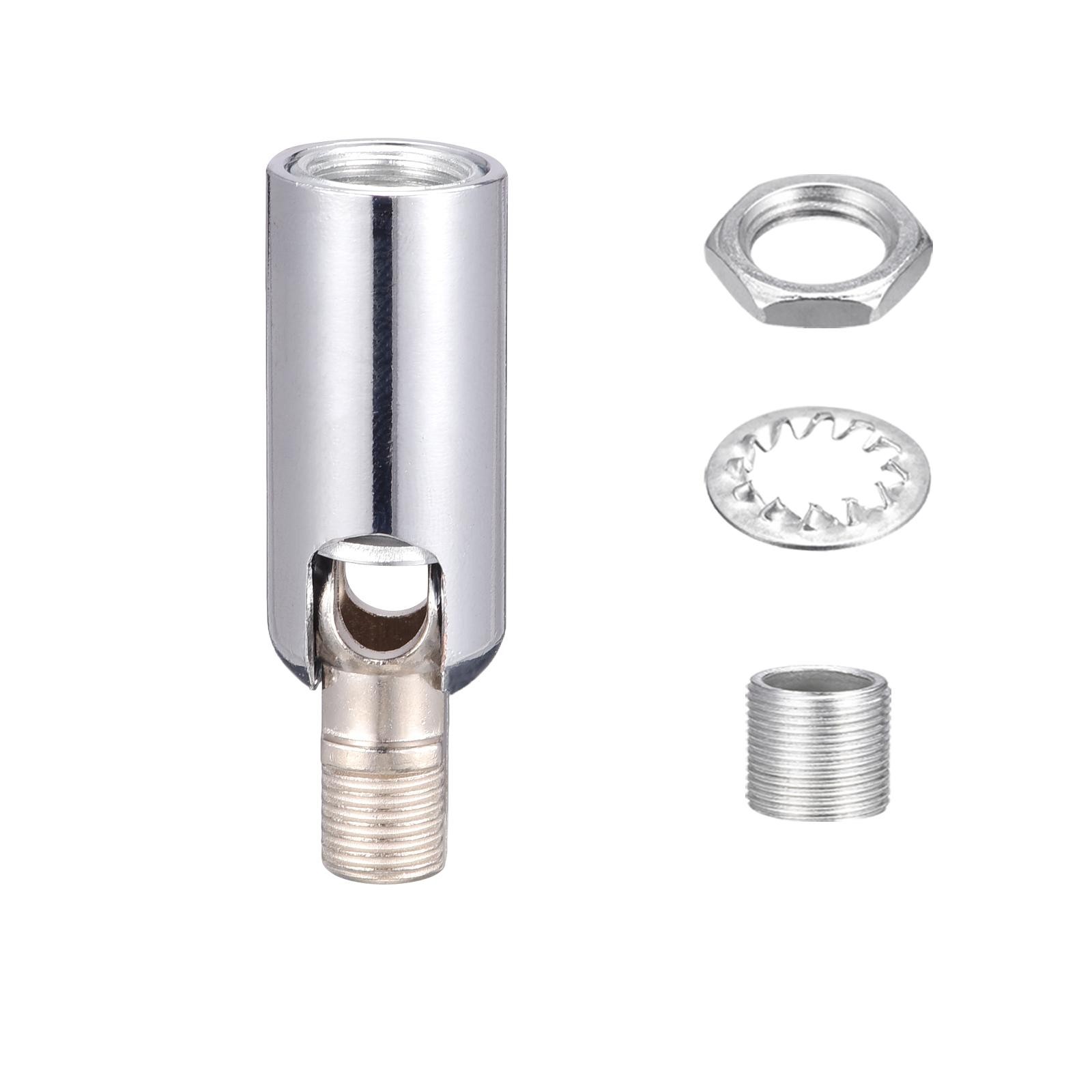 Sloped Ceiling Adapter 180 Degree Swivel M10 Thread for Chandelier Chrome 2Pcs