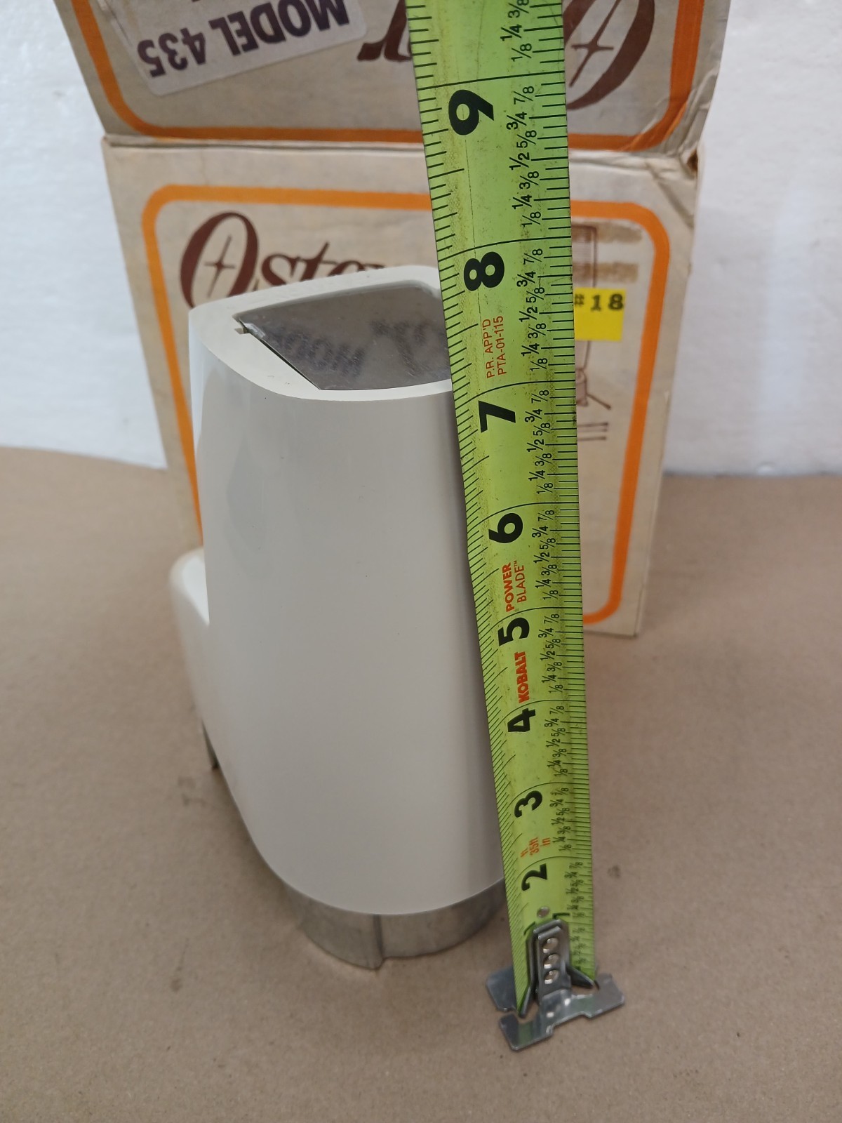 Vintage Oster Ice Crusher Accessory Model 435 White w/ Box Oster