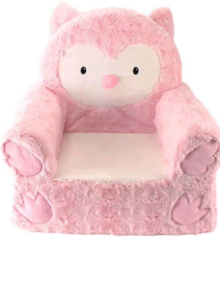 Rare Htf Sweet Seats Pink Owl Kids Chair Plush Animal Adventures
