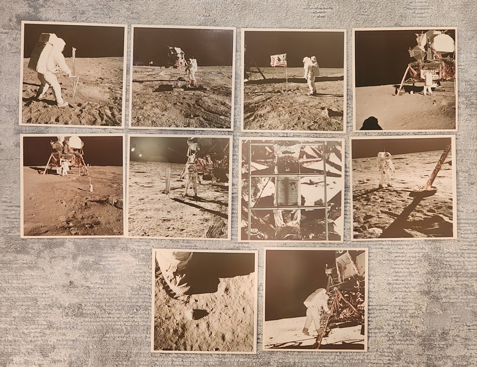 Lot of 10 APOLLO 11 1969 Official NASA Moon Landing Photographs Kodak Paper RARE