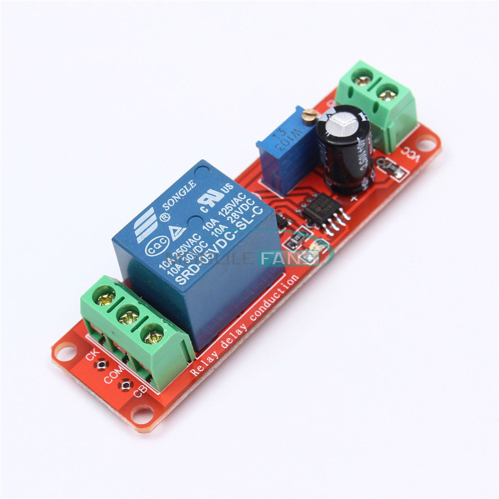 DC 5V Delay relay shield NE555 Timer Switch Adjustable Module 0~10S