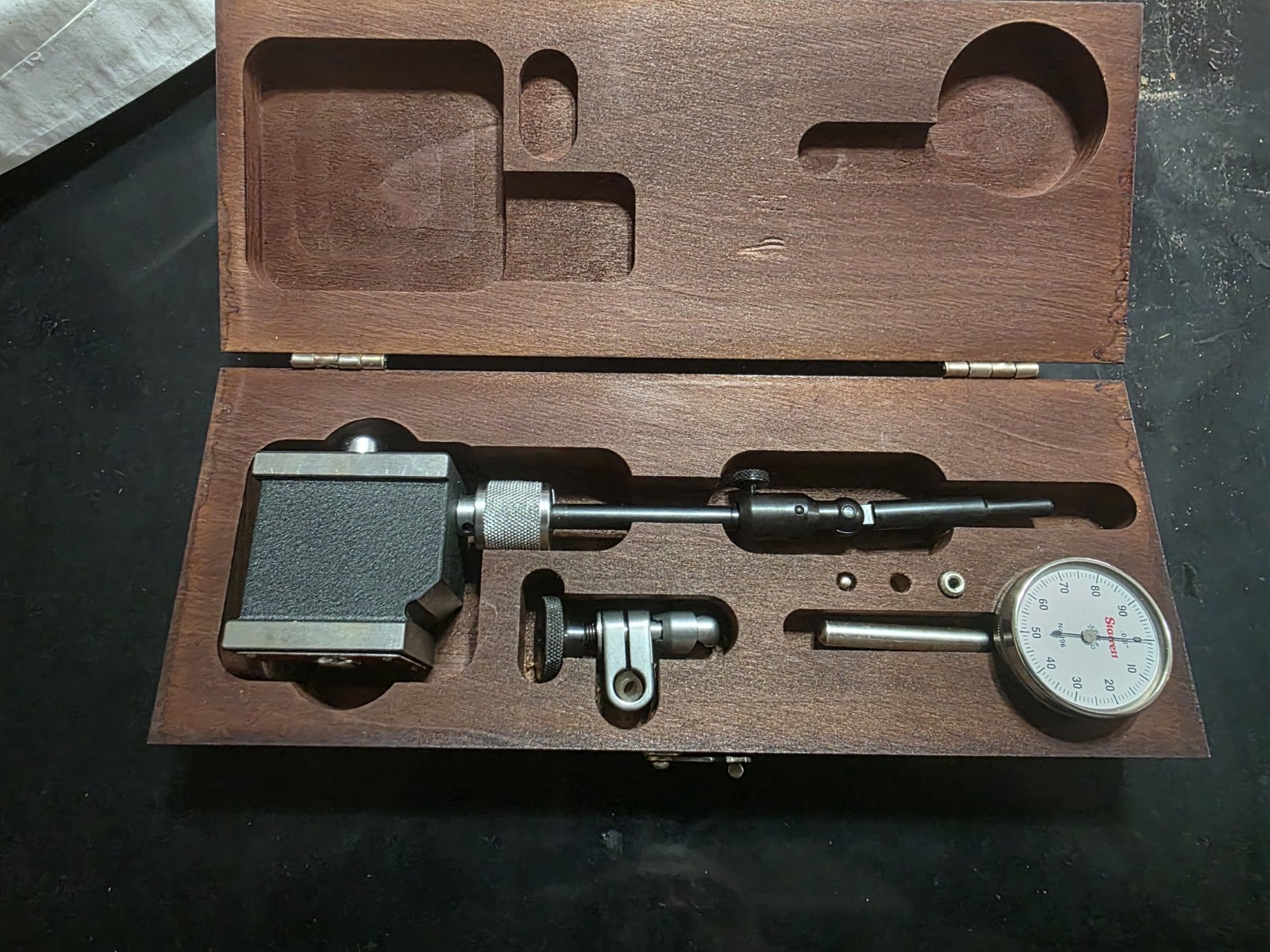 Starrett Dial Test Indicator Set w/ Attachments in Wooden Case