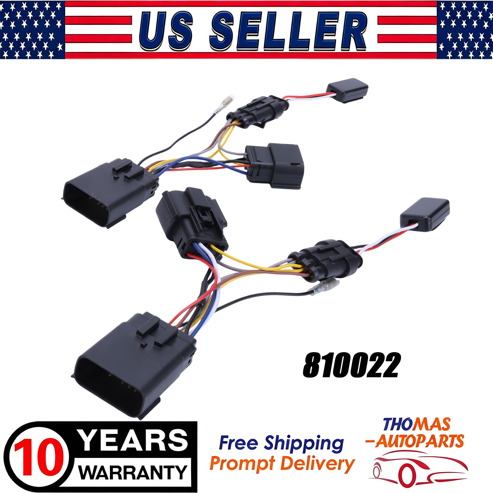 Converter Harness Kit LED Projector Headlights 810022 For 2019-24 Ram 2500 3500