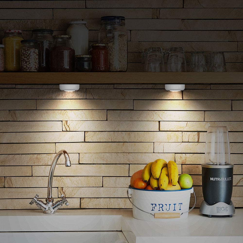 Tap Light 6 Pack Portable LED Puck Touch Night Lights - Battery Small, 6-Pack