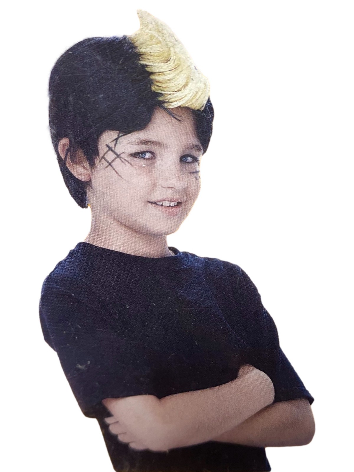 Halloween Boys Brown & Blonde Fauxhawk Wig