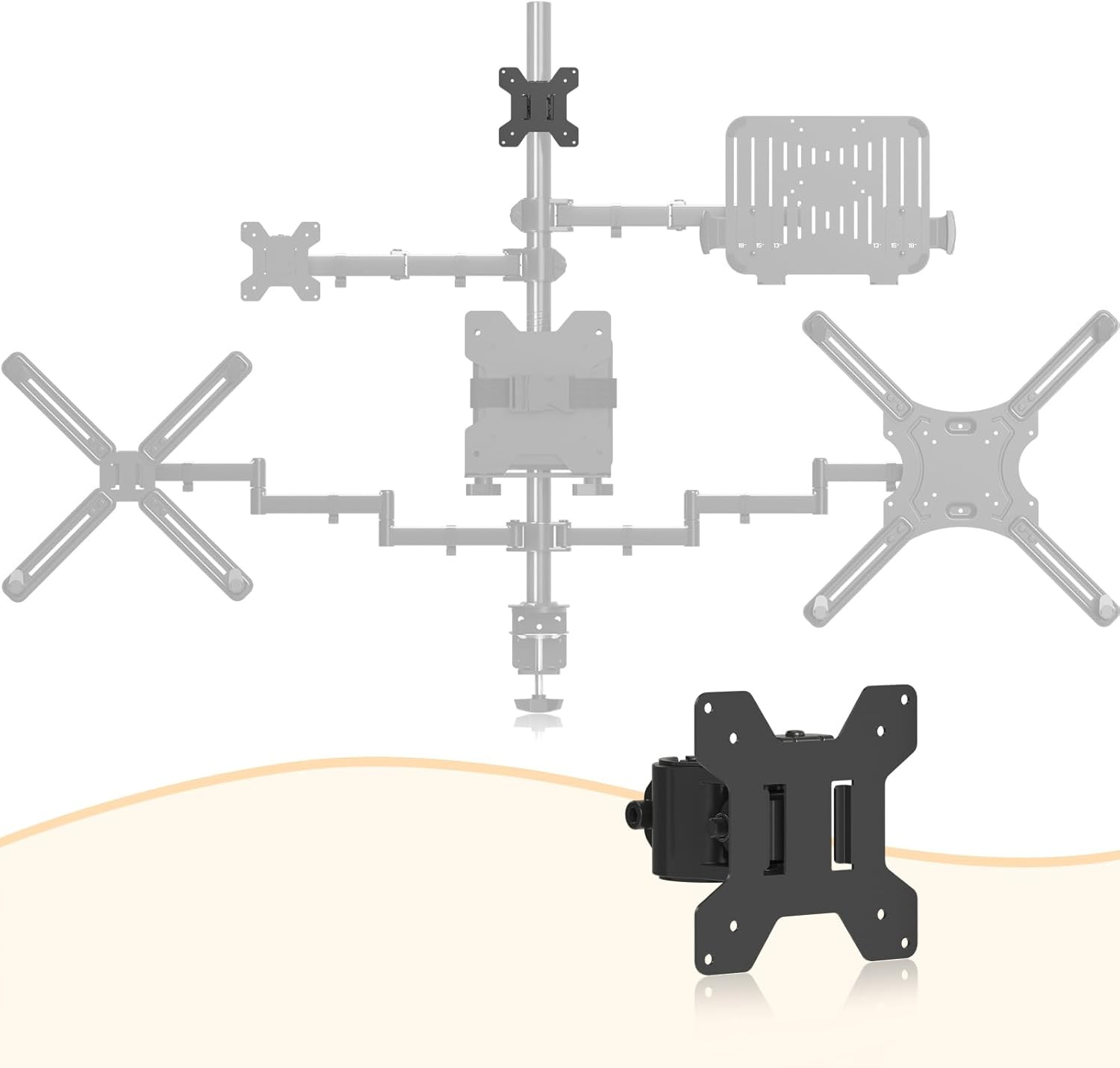 Suptek VESA Pole Mount Bracket for Single Head Monitor, 1 Pack (Md6Tb)