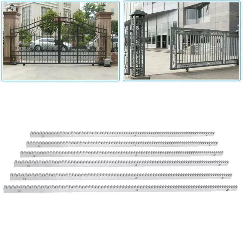 6pcs 1m Rails Steel Gear Slide Rack Track for Sliding Gate Opener max 2000KG USA