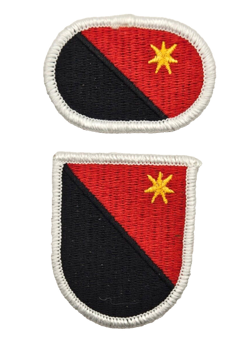 Army 6th Engineer Battalion Airborne Unit Beret Flash & Oval Patch Set