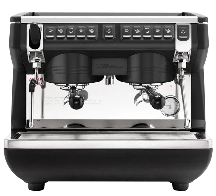 Nuova Simonelli Appia Life 2 Group Compact Volumetric Black NEW 110 or 220V