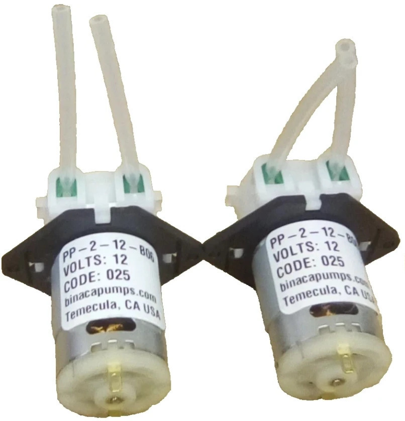 Qty (2) Binaca / INTLLAB 12V DC DIY Peristaltic Liquid Pump for Aquarium Lab