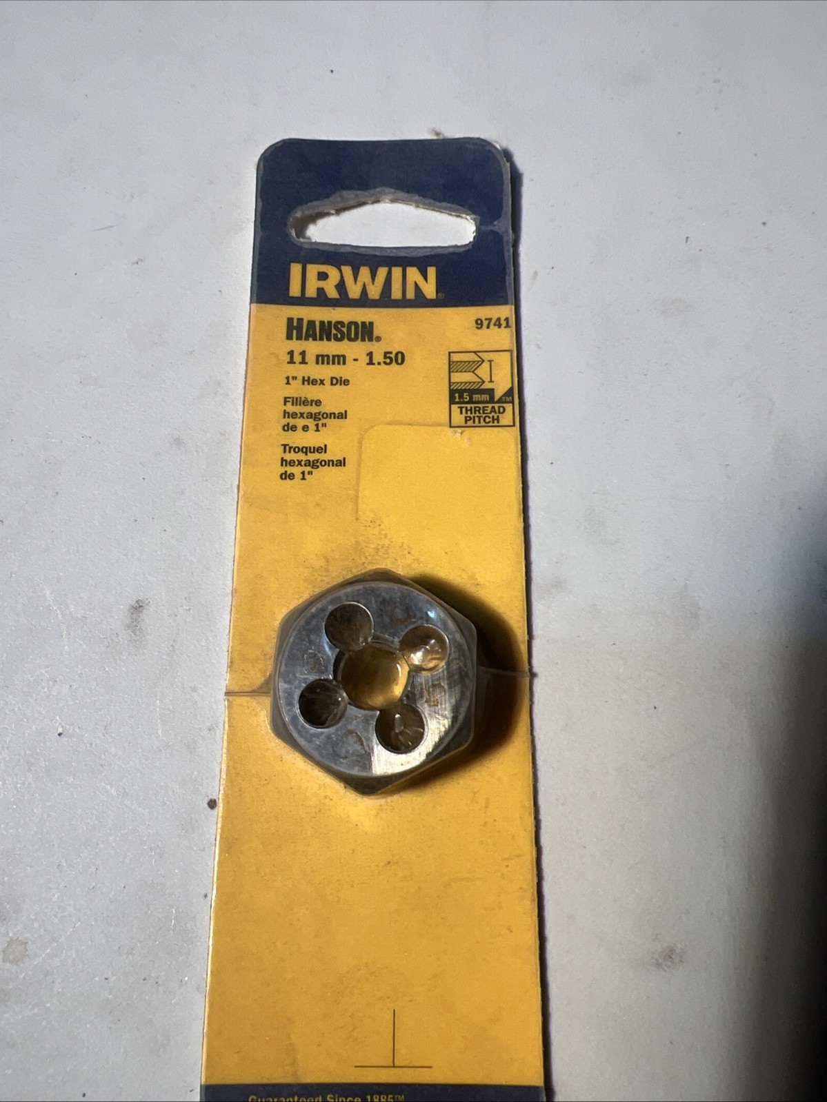 Metric Irwin Hanson 9741 11MM - 1.5 HCS Made in USA RH 1" Hex Die