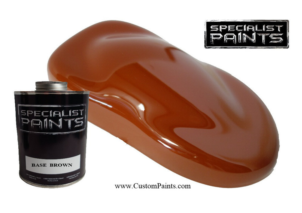 PINT OF BROWN BASE COAT PAINT. MOTORCYCLE, AUTOMOTIVE, HOT ROD, HOK