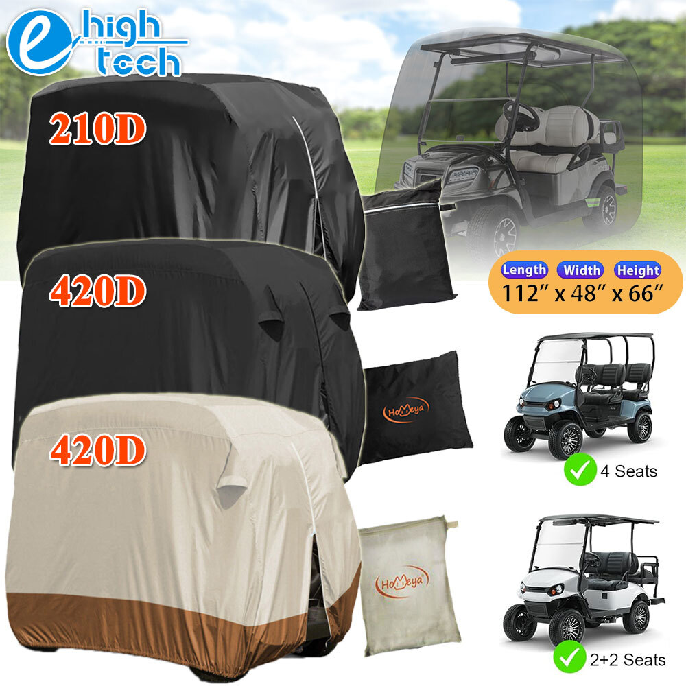 Waterproof Golf Cart Cover Tarp Heavy Duty 4 Passenger For Club Car EZ Go Yamaha