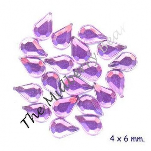 20 jewels jewel rhinestones faux drops Bling purple Easter Embellishments fairy