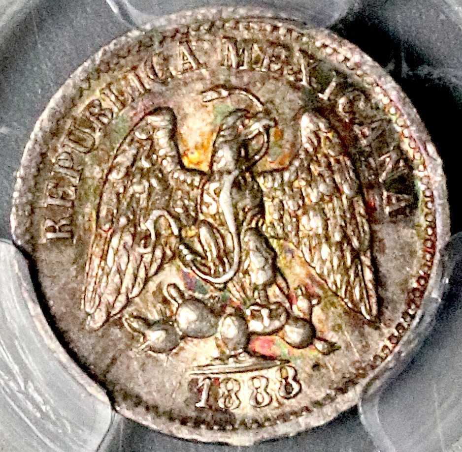 1888-Ca PCGS MS 65 Mexico 5 Centavos Chihuahua Mint Gem Coin POP 1/0 (26060701C)
