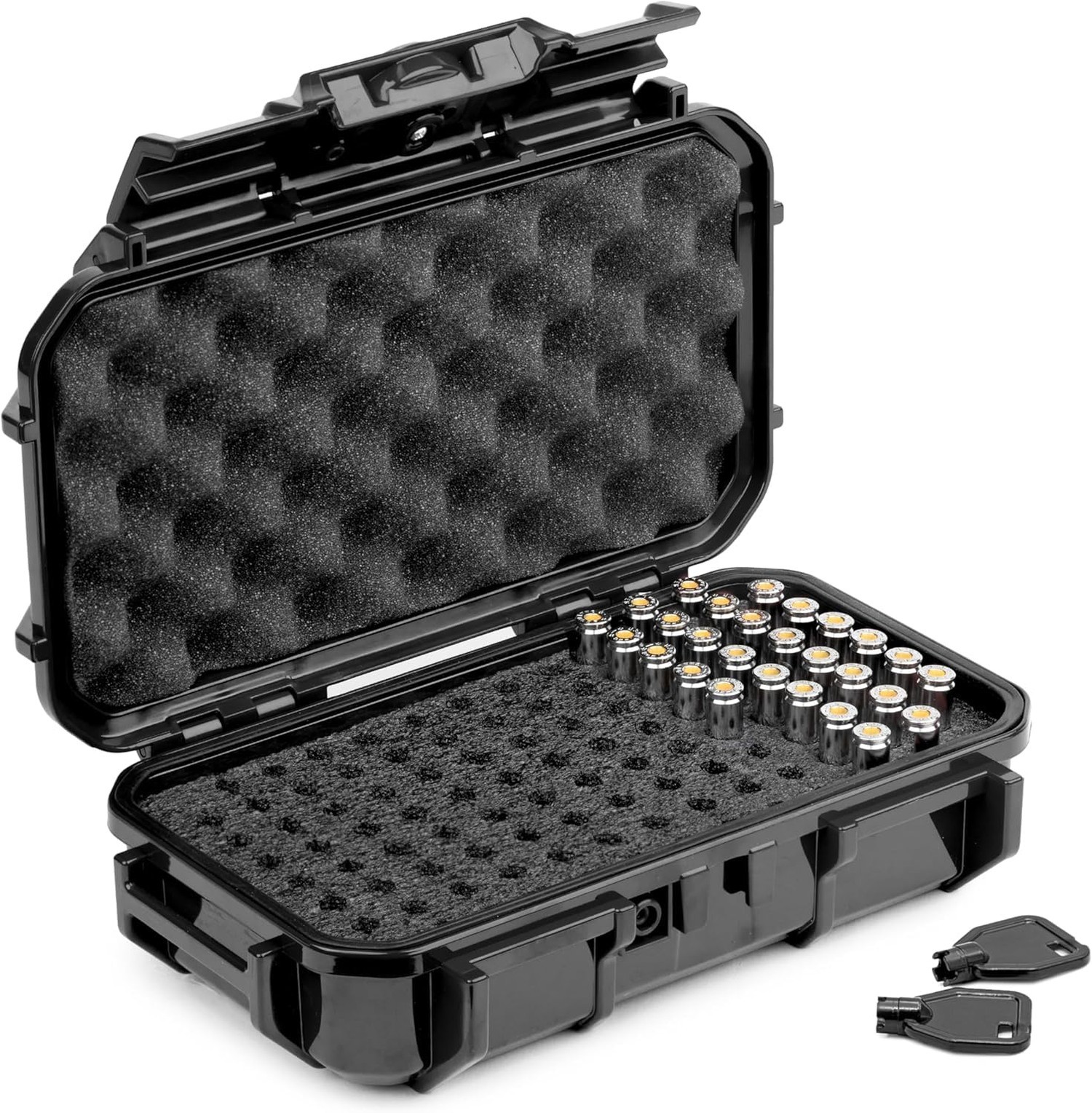 Evergreen Pistol Ammo Case Compatible with 5.7/9mm/.40/.380-100 Rounds Lockab...