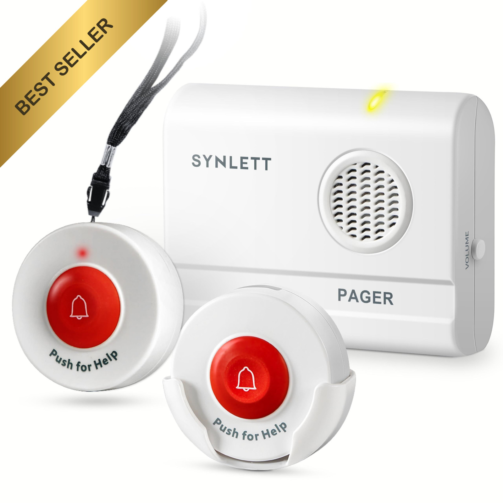 Caregiver Pager Wireless SOS Call Button Elderly Alert System Nurse Alarm Home