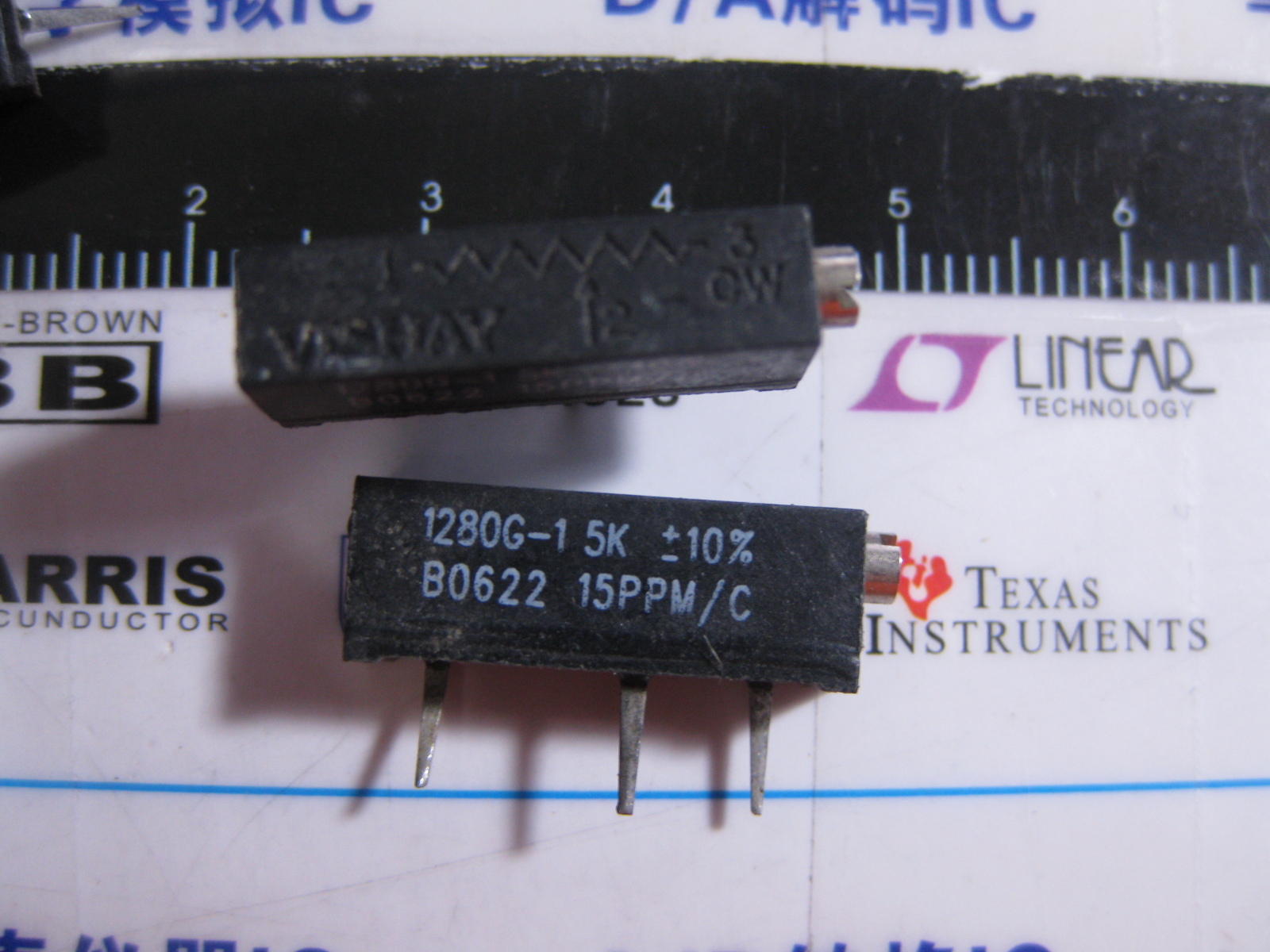 1X 1280G-1 5K 10% Trimmer Resistors Through Hole 5Kohms 3/4w Y00565K00000K0L