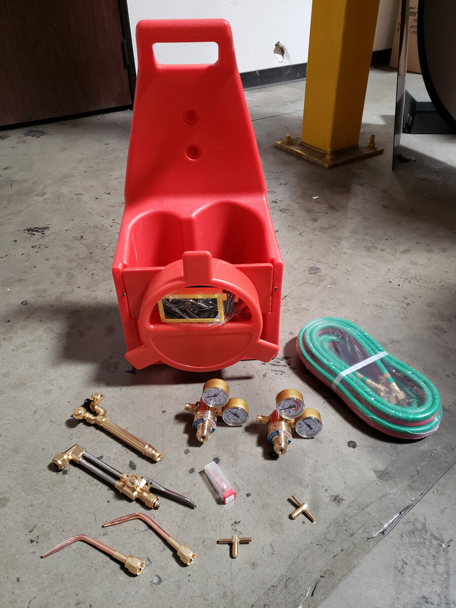 Portable Welding Oxygen Acetylene Torch Kit with Carrying Tote -No Tanks