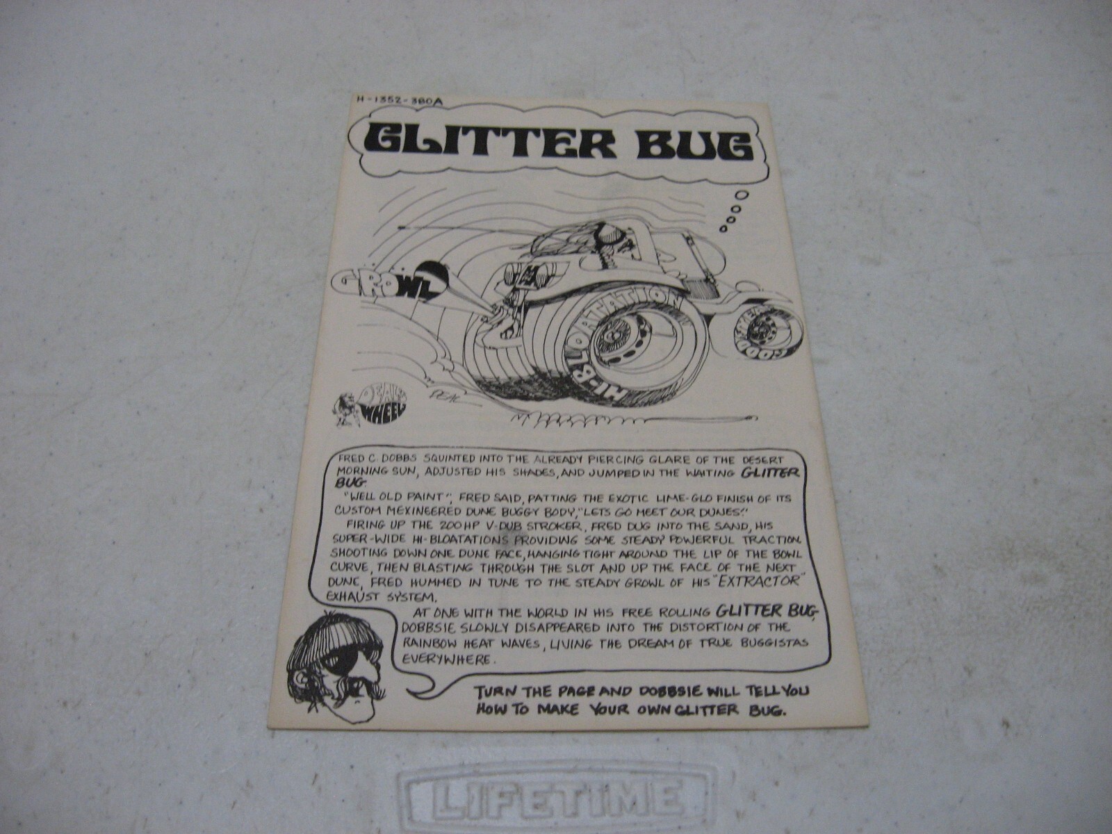Instruction Sheet Only - Revell Glitter Bug Dune Buggy Model Kit #H-1352