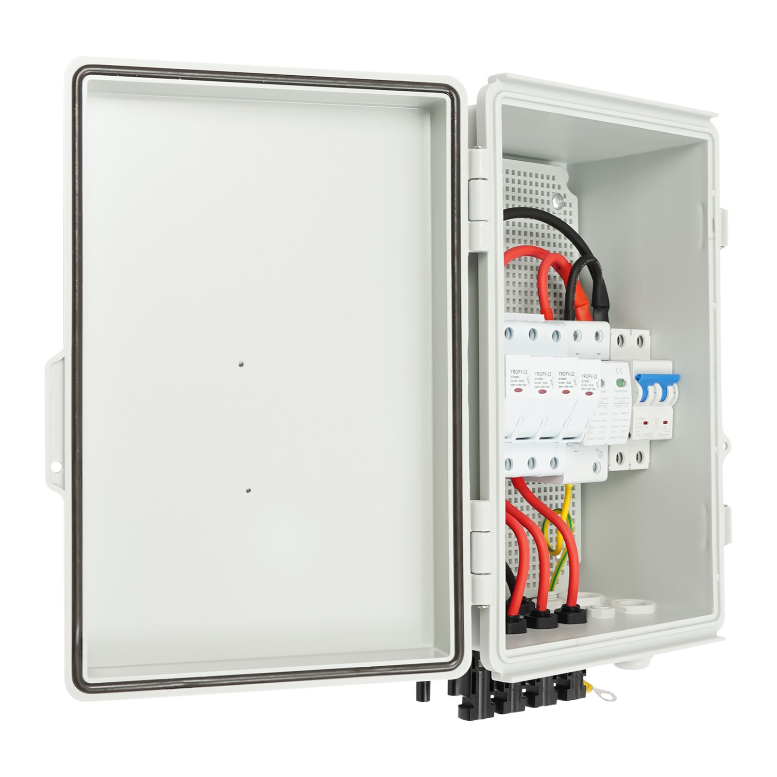 4String Solar PV Combiner Box 63A Circuit Breaker Solar Panel System Waterproof