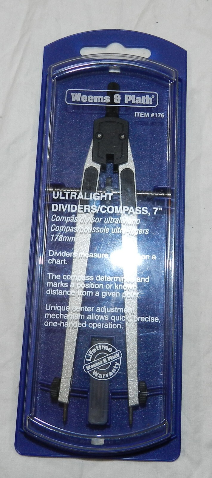 Weems & Plath Item # 176 - Ultralight Dividers / Compass 7" - with box
