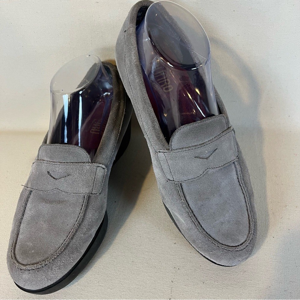 Munro Katie Gray Suede Wedge Loafers Women's 8WW