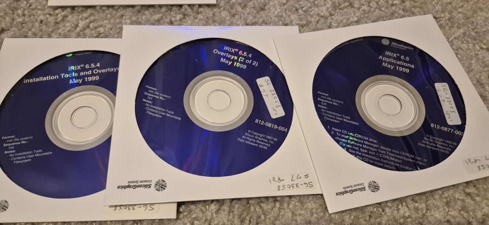 SGI Silicon Graphics IRIX Software Lot , Untested