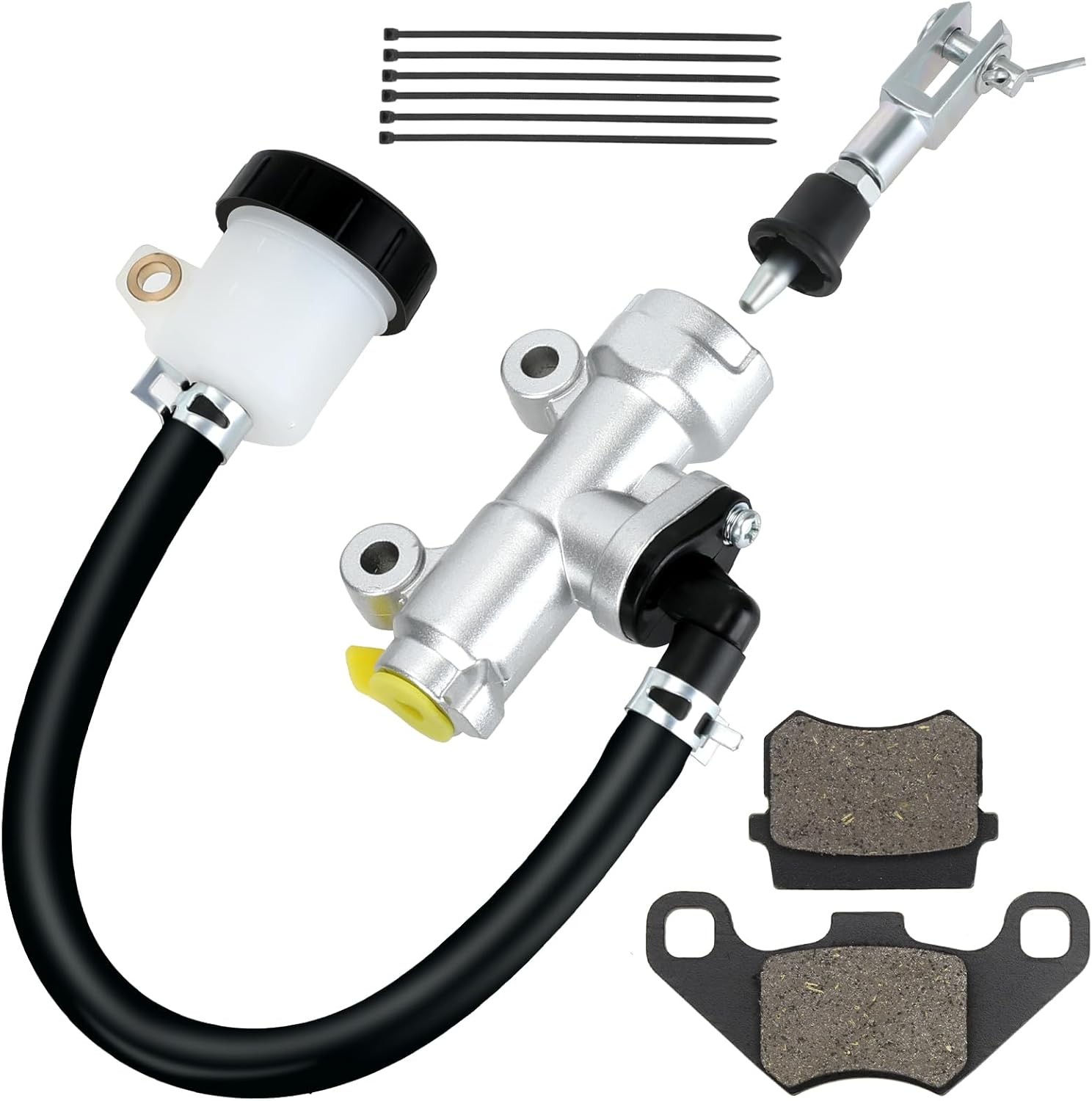 KT196 Brake Master Cylinder with Brake Caliper Pads Assembly Compatible with 196