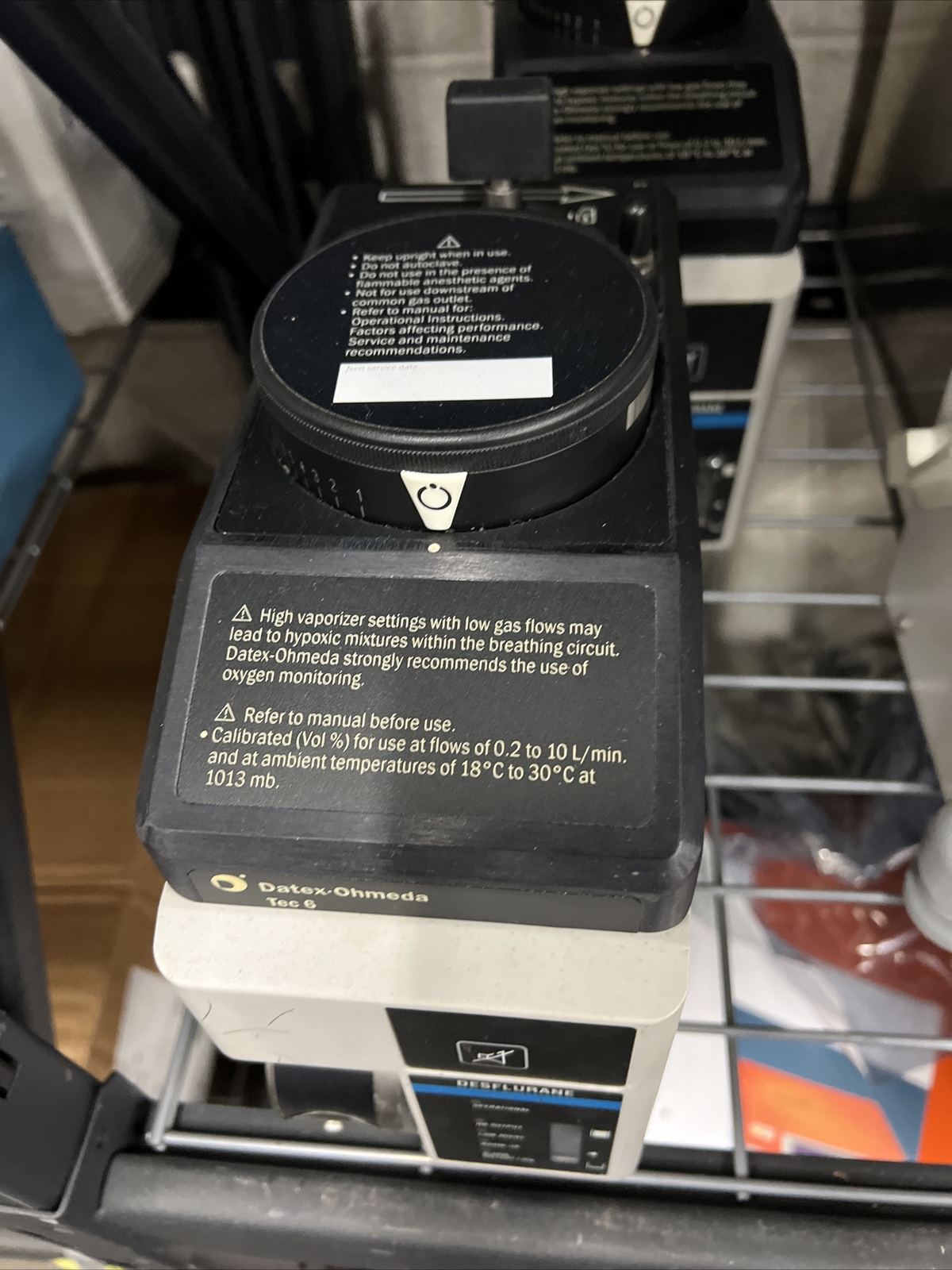 Datex-Ohmeda Tec 6 Desflurane Vaporizer
