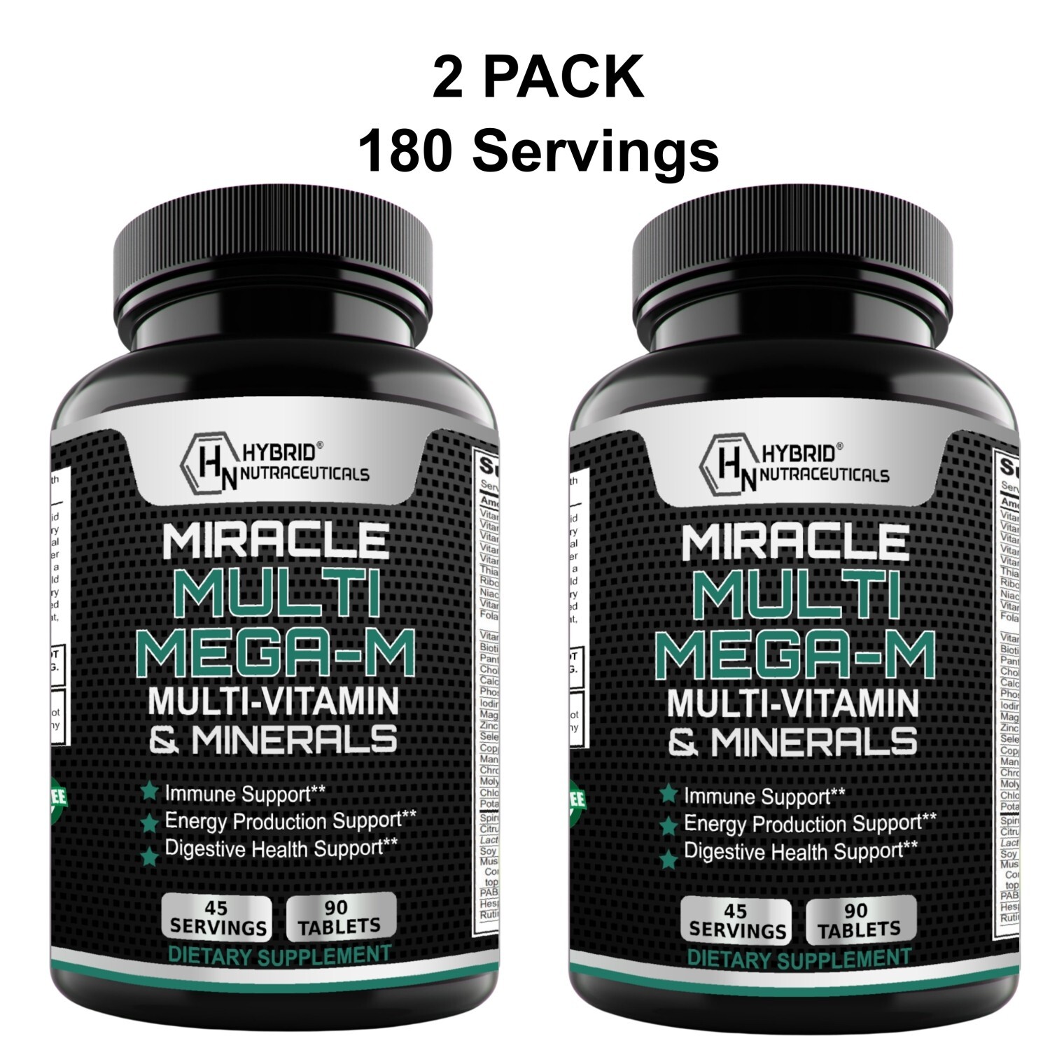 MEGA-M Multivitamin & Minerals Tablets, High Potency Daily Vitamin for Men-Women